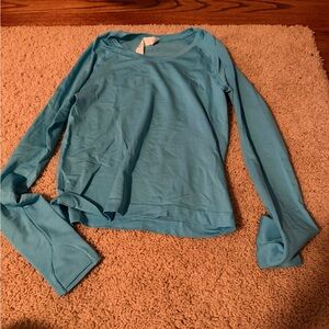 lululemon athletica Light Blue Long Sleeve Athletic Top